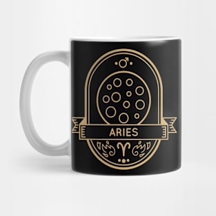 Aries Golden Zodiac Planet Mug